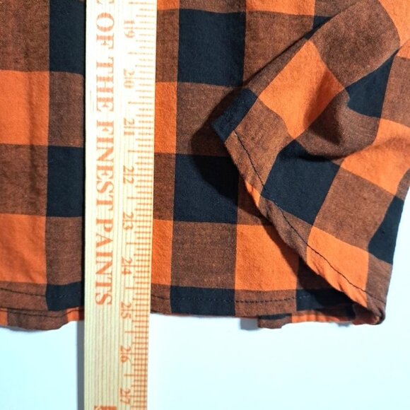 She's Cool Tie Back Top Buttom Down Plaid Pattern Size L Short Sleeve Multicolor - Picture 5 of 6
